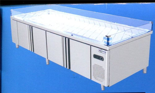 商用玻璃门展示冰台图片 冠威制冷设备商用冰台